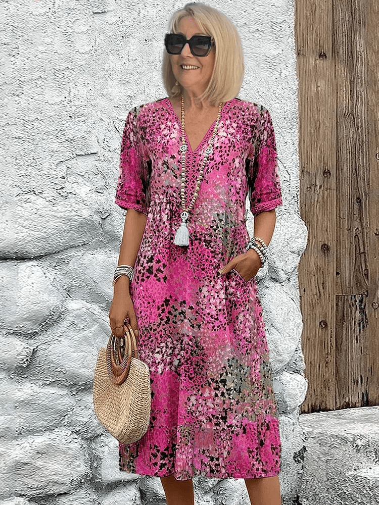 Marina | Robe Midi Bohème d’Été Colorée