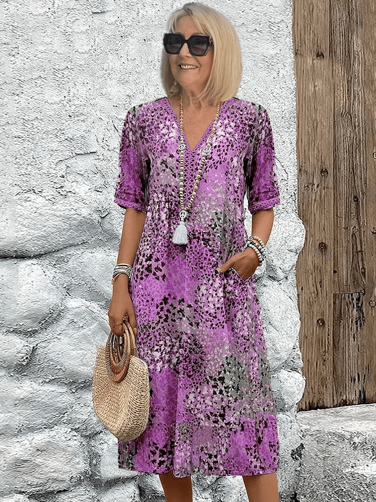 Marina | Robe Midi Bohème d’Été Colorée