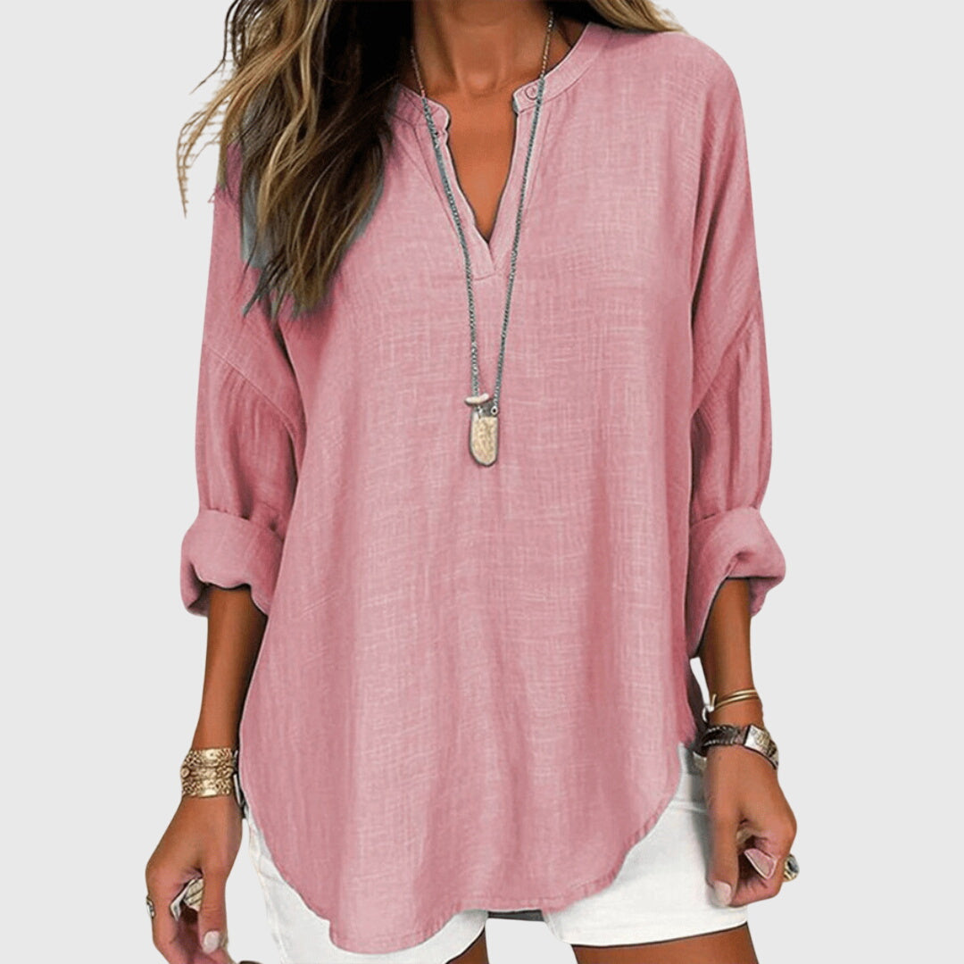 Gabrielle | Chemise Fluide Manches Longues pour Vacances