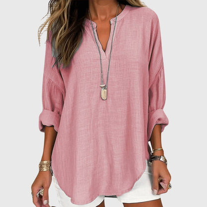 Gabrielle | Chemise Fluide Manches Longues pour Vacances
