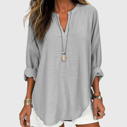 Gabrielle | Chemise Fluide Manches Longues pour Vacances