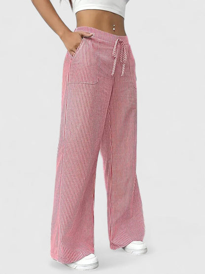 Jennifer | Pantalon Léger d’Été Taille Élastique