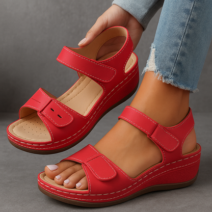 Flavie | Sandales Compensées Bride Ajustable pour Été
