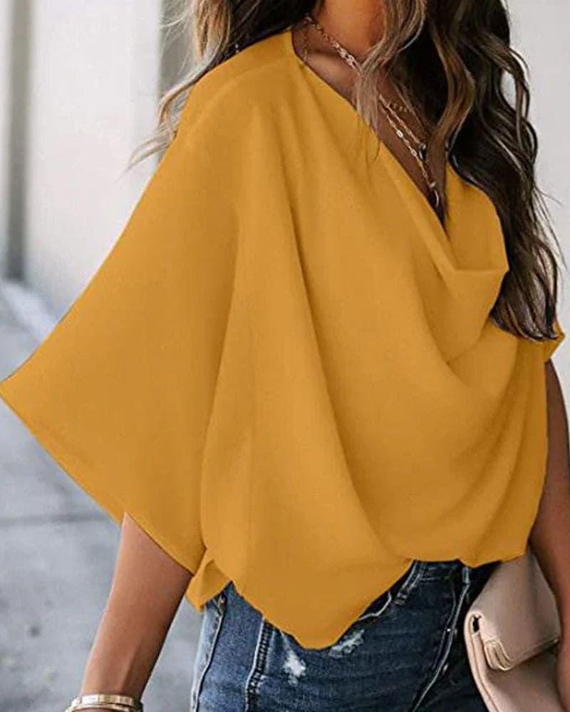 Vivienne | Blouse Manches Chauve-Souris pour Tenue Élégante