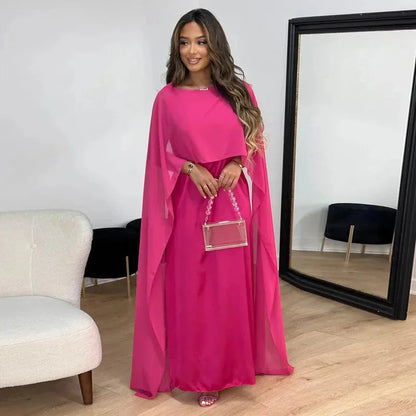 Guenièvre | Robe Longue Cape Épurée
