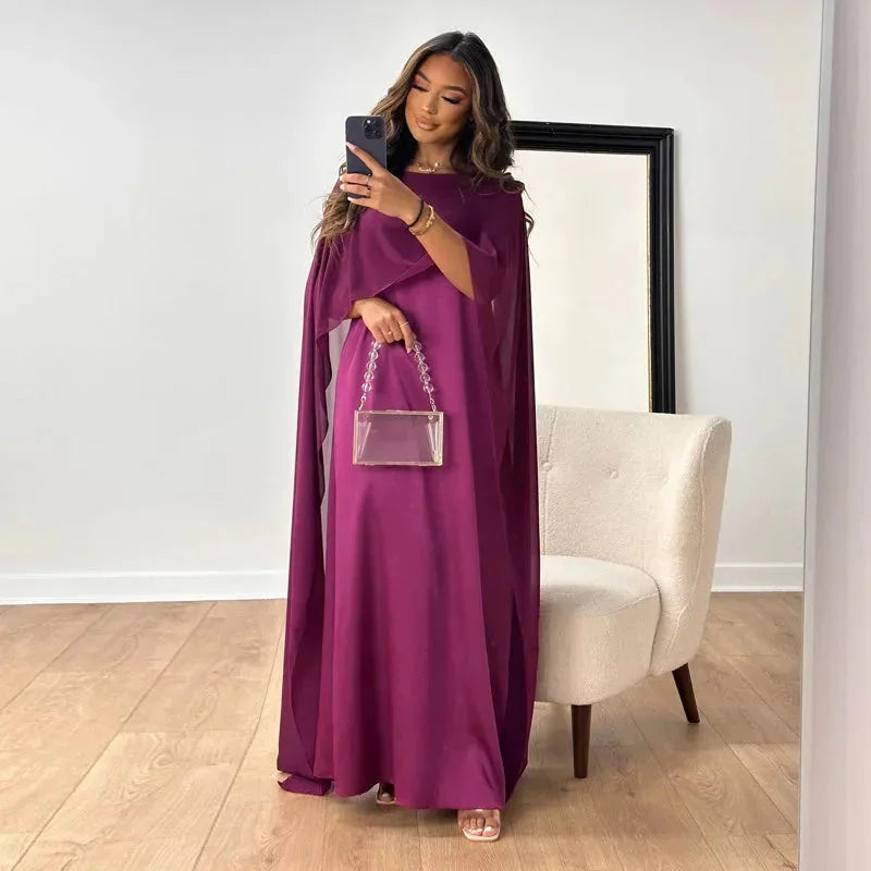 Guenièvre | Robe Longue Cape Épurée