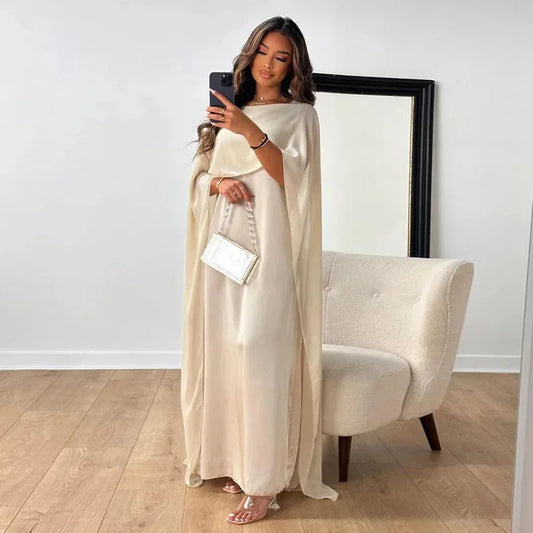 Guenièvre | Robe Longue Cape Épurée
