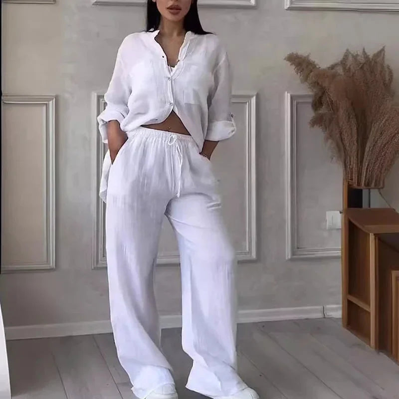 Solveig | Ensemble Chemise et Pantalon en Lin