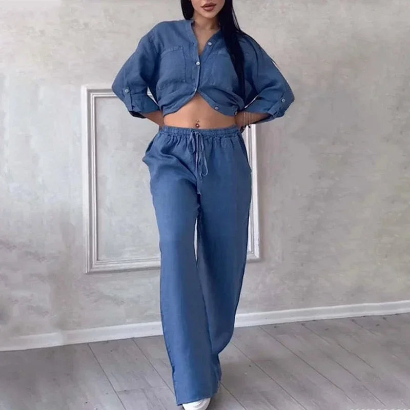 Solveig | Ensemble Chemise et Pantalon en Lin