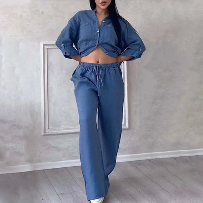 Solveig | Ensemble Chemise et Pantalon en Lin