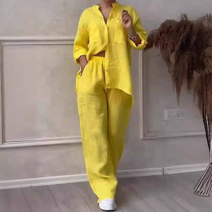 Solveig | Ensemble Chemise et Pantalon en Lin