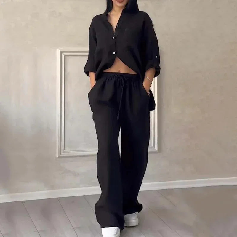 Solveig | Ensemble Chemise et Pantalon en Lin