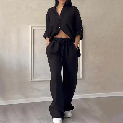 Solveig | Ensemble Chemise et Pantalon en Lin