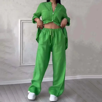 Solveig | Ensemble Chemise et Pantalon en Lin