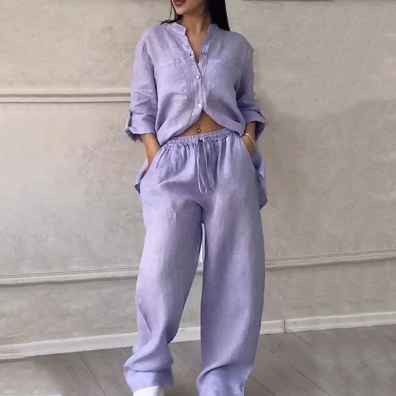 Solveig | Ensemble Chemise et Pantalon en Lin
