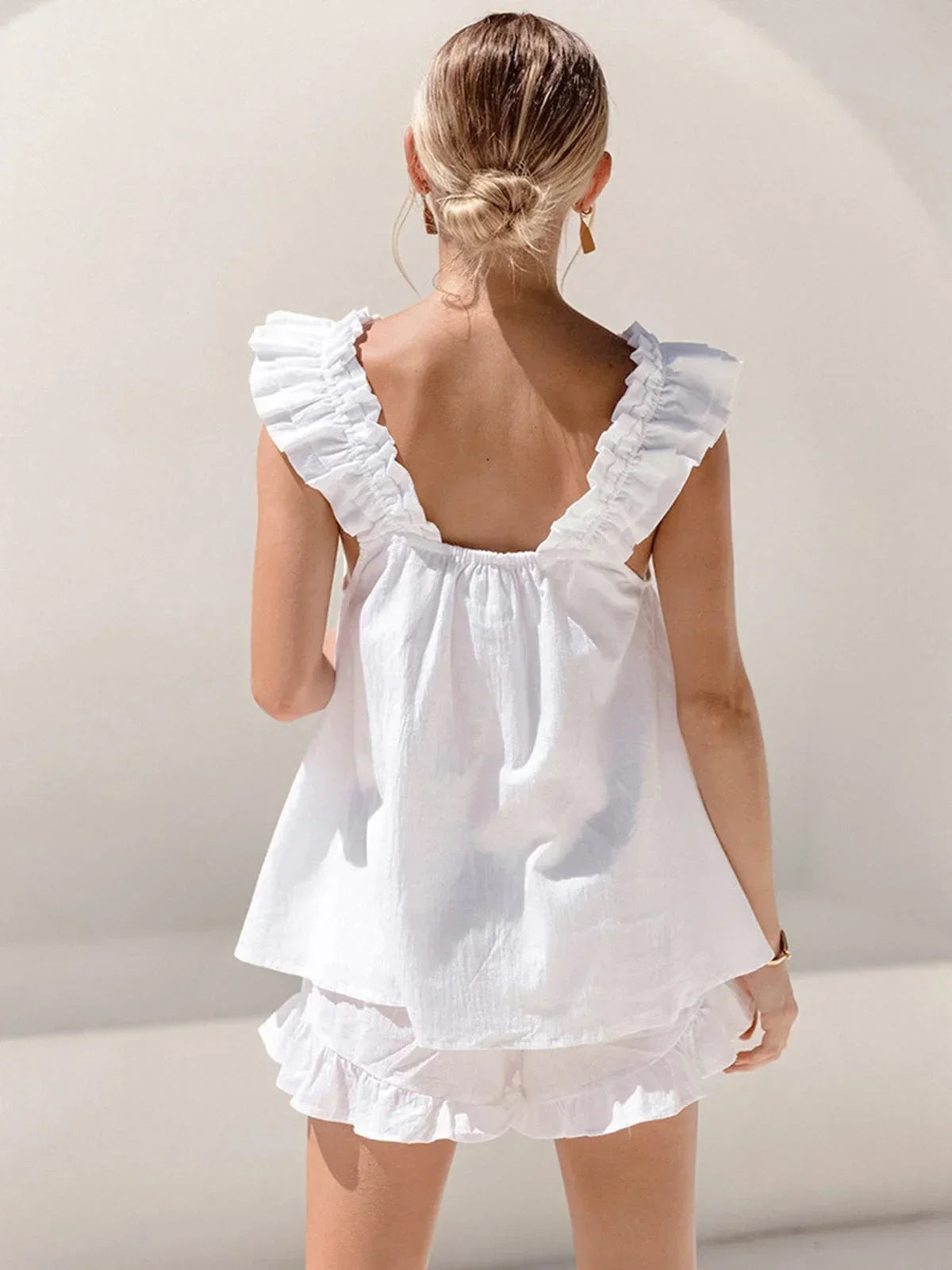 Loane | Ensemble Haut à Volants et Short