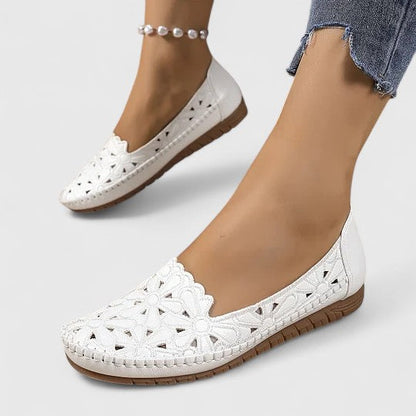 Ballerines femme ajourées à bord élastiqué