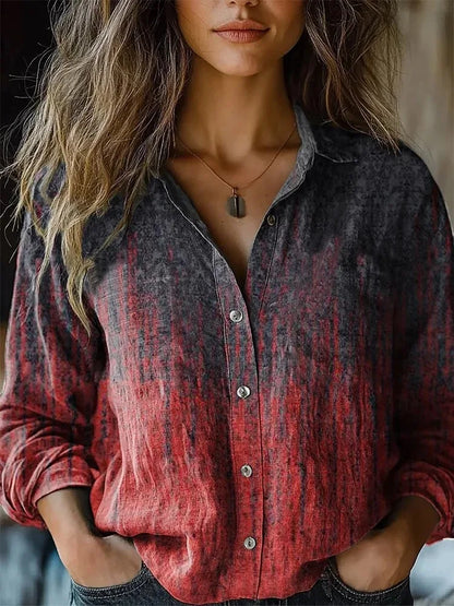 Bellisane | Chemise Fleurie Boutonnée Manches Longues
