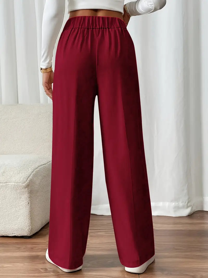 Loredane | Pantalon Large Taille Élastique à Poches