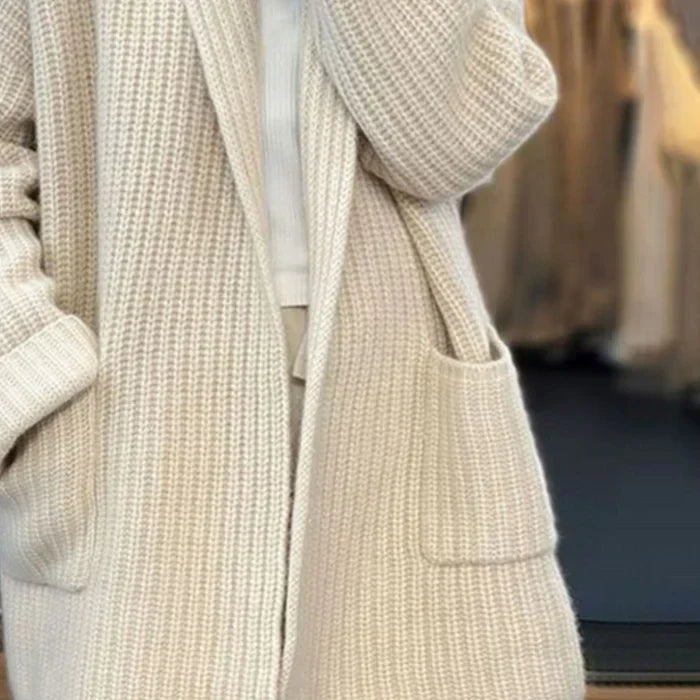 Gilet ouvert femme en maille douce, coupe ample
