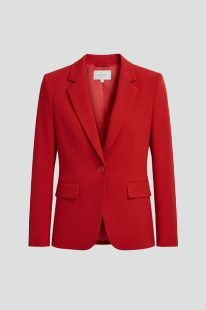 Jouvine | Blazer Col Cranté Un Bouton