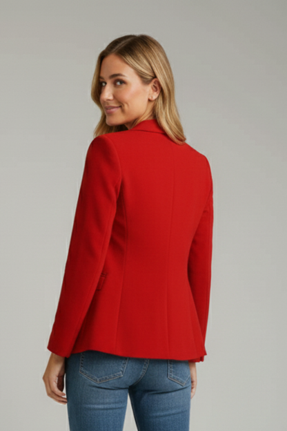 Jouvine | Blazer Col Cranté Un Bouton