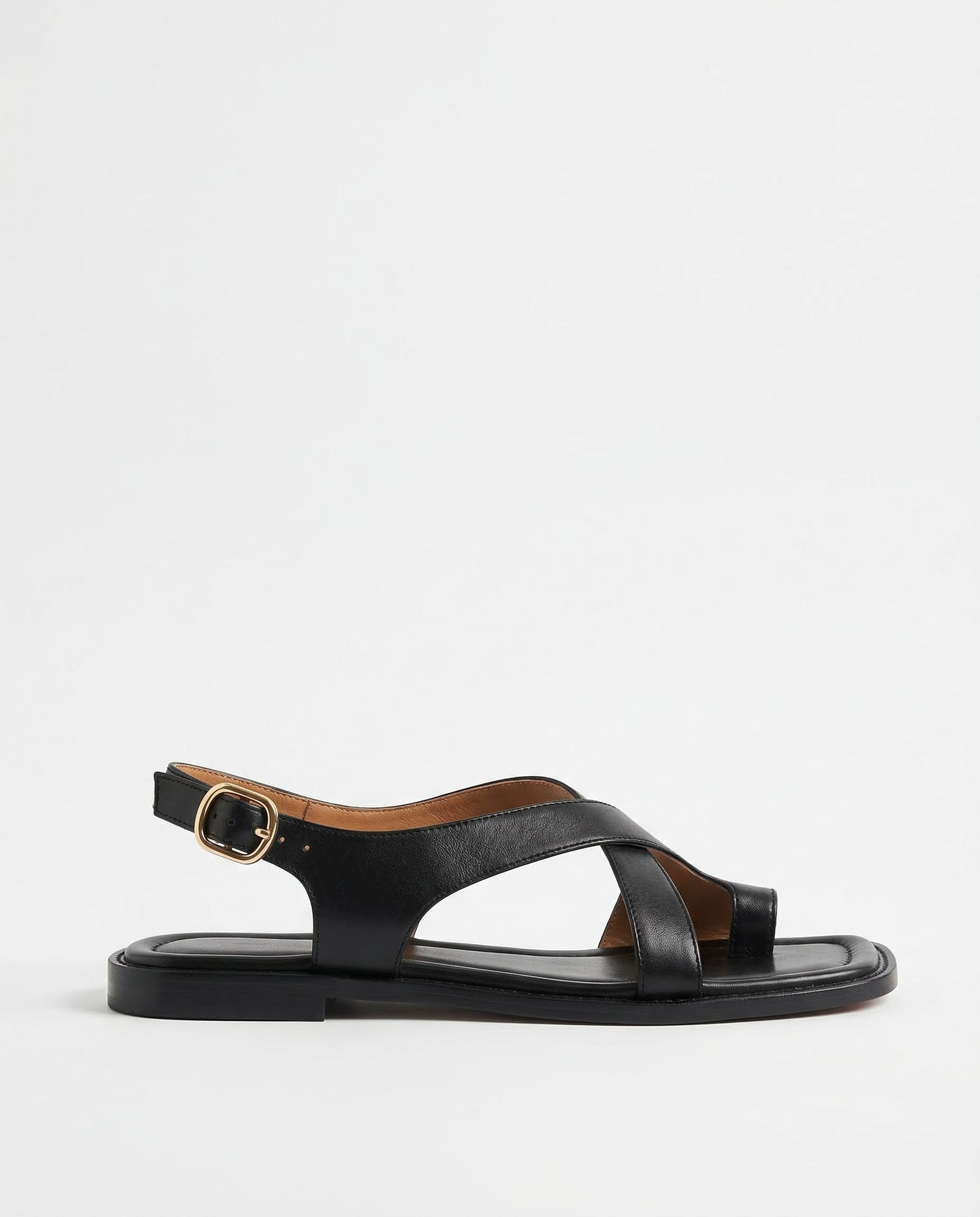 Céline | Sandales Croisées Effet Cuir Talon Bas pour Été