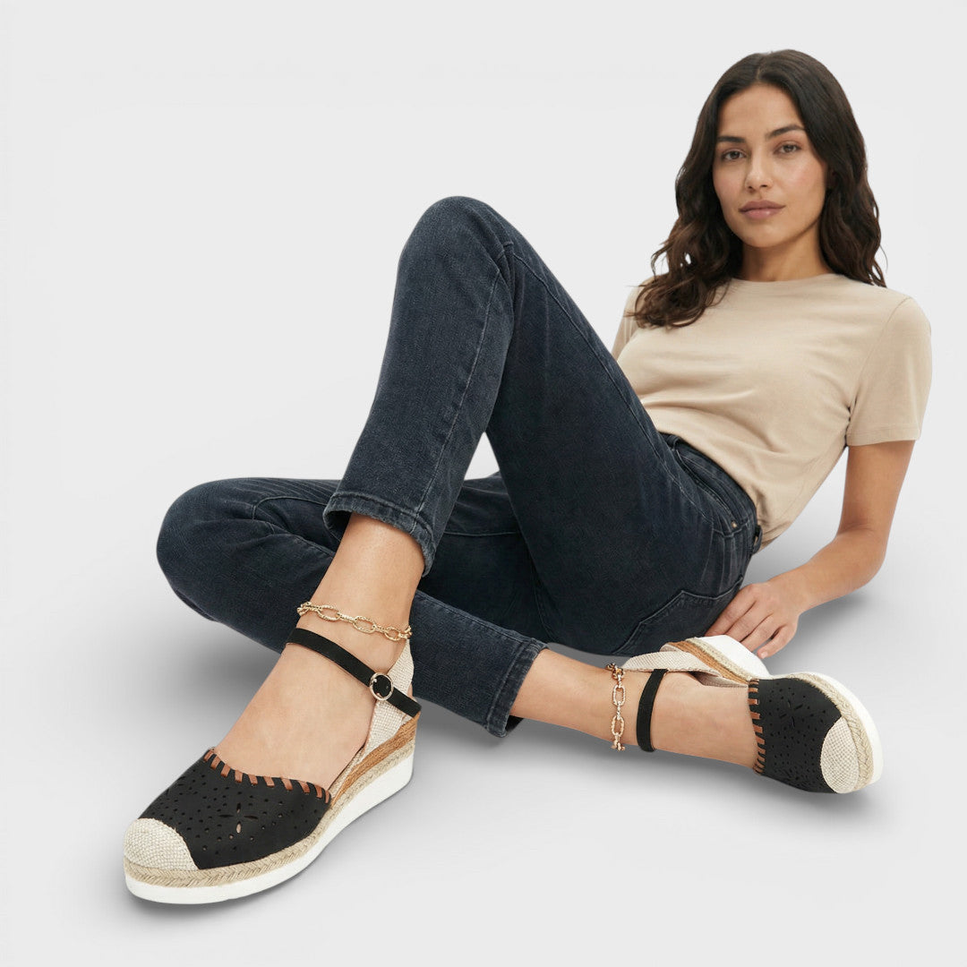 Aurélia | Espadrilles Compensées Perforées