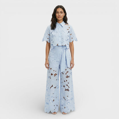 Bastienne | Ensemble Pantalon Large et Haut Court Floral