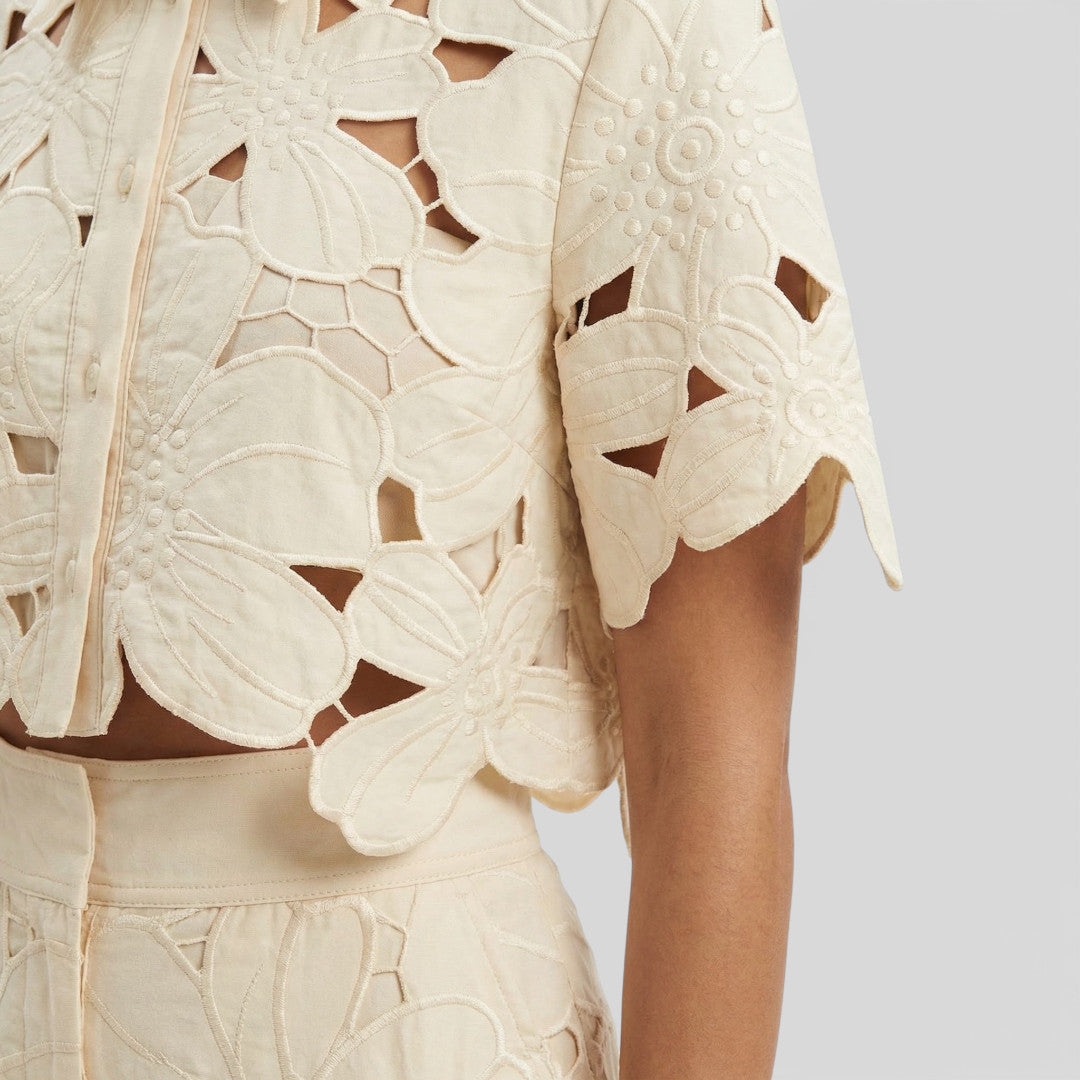 Bastienne | Ensemble Pantalon Large et Haut Court Floral