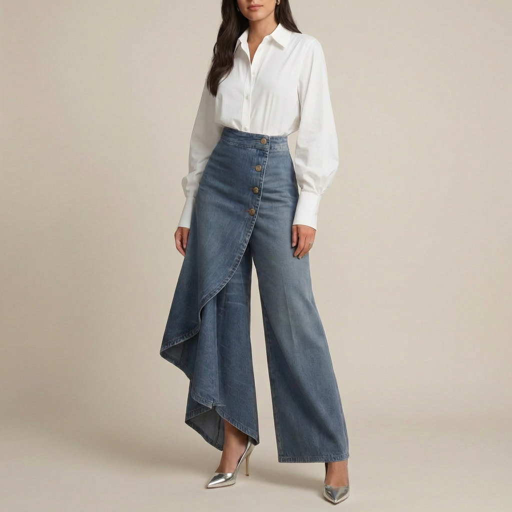 Loryne | Jean Portefeuille Coupe Slim