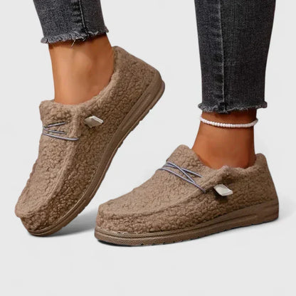 Mocassins femme à enfiler à semelle mémoire et bout rond