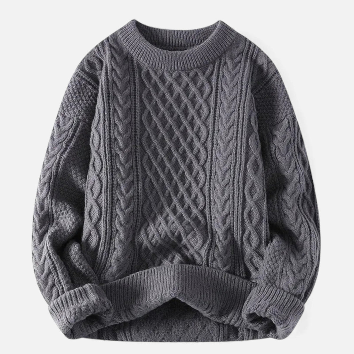 Lysandre | Pull Maille Torsadée Col Rond