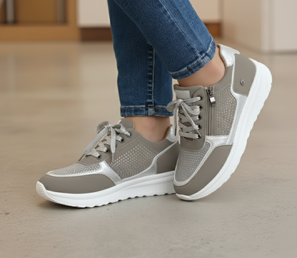 Capucine | Chaussures Zippées en Maille Aérée
