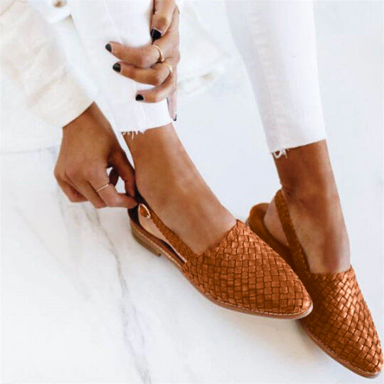 Patricia | Ballerines Ouvertes Tressées pour Femme