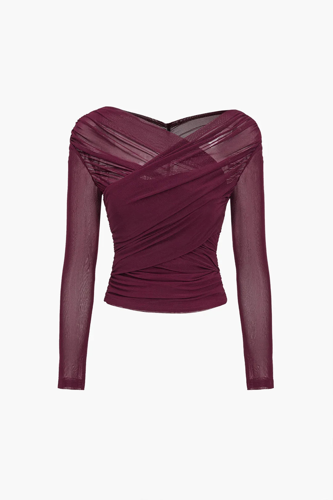 Violette | Top Court Froncé en Maille