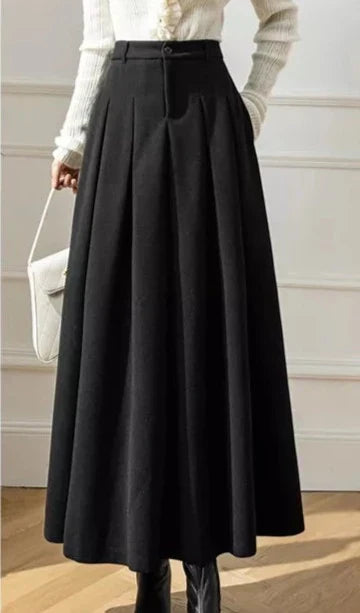 Héloïse | Jupe Longue Plissée Taille Haute