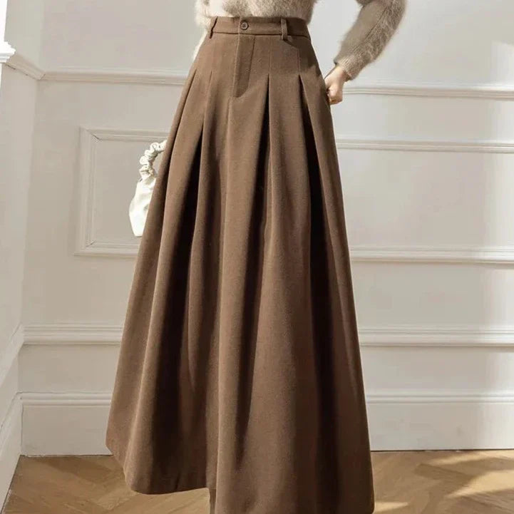Héloïse | Jupe Longue Plissée Taille Haute