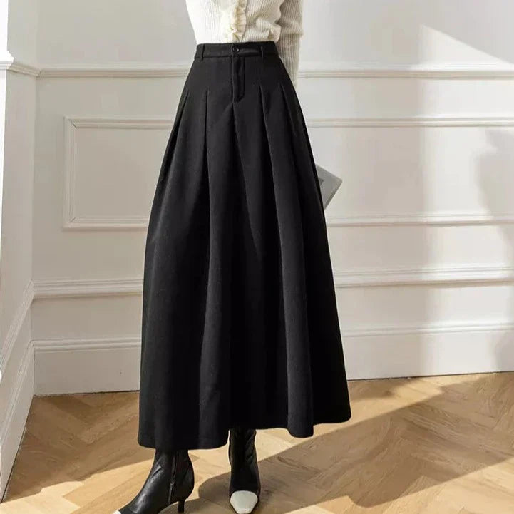 Héloïse | Jupe Longue Plissée Taille Haute