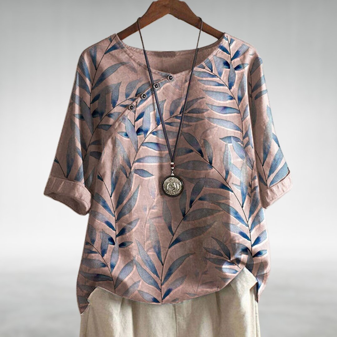 Quitterie | Blouse Imprimée Boutons Asymétriques