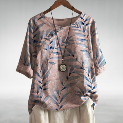 Quitterie | Blouse Imprimée Boutons Asymétriques