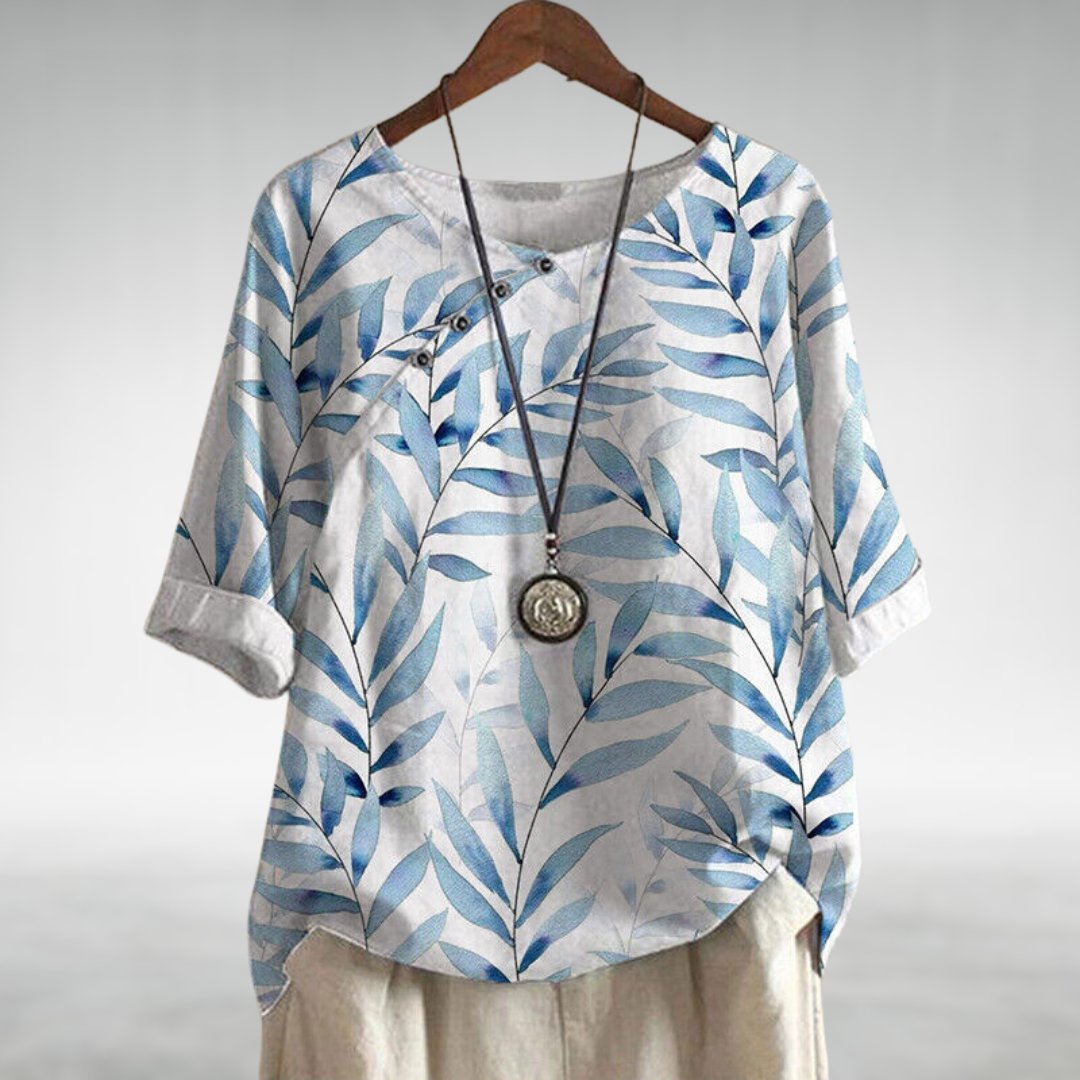 Quitterie | Blouse Imprimée Boutons Asymétriques