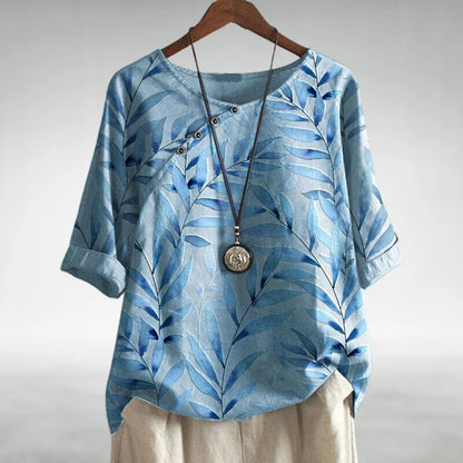 Quitterie | Blouse Imprimée Boutons Asymétriques