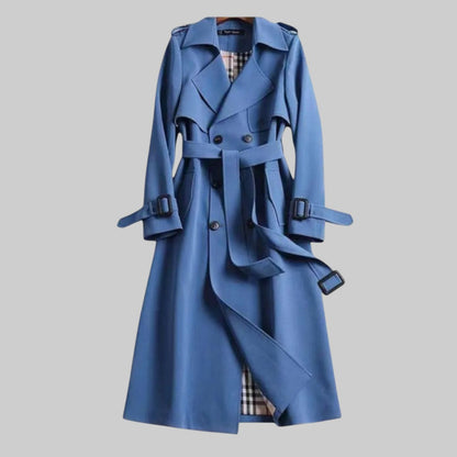 Trench femme à poignets à boucle réglables