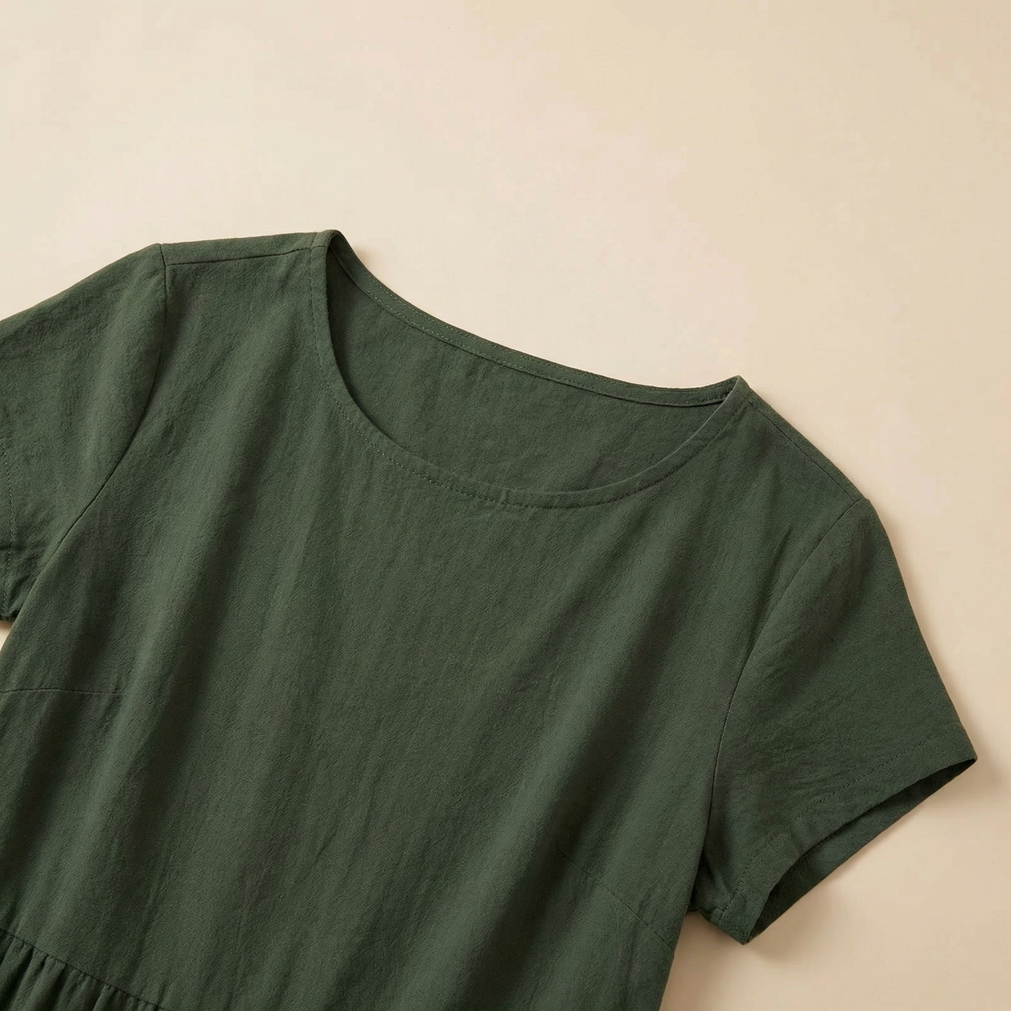 Élise | Robe midi femme légère avec poches et manches courtes