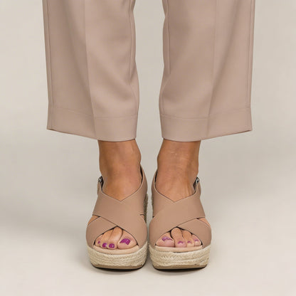 Alynthe espadrilles compensées à brides croisées femme