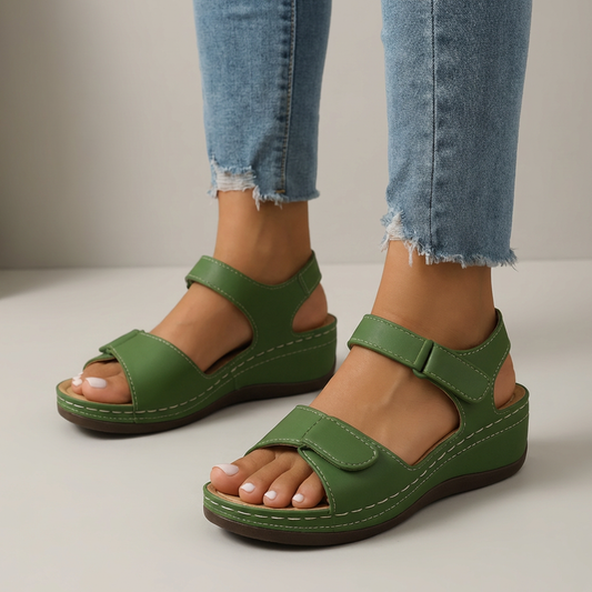 Flavie | Sandales Compensées Bride Ajustable pour Été