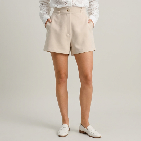 Alix | Short Ceinturé Taille Haute Élégant