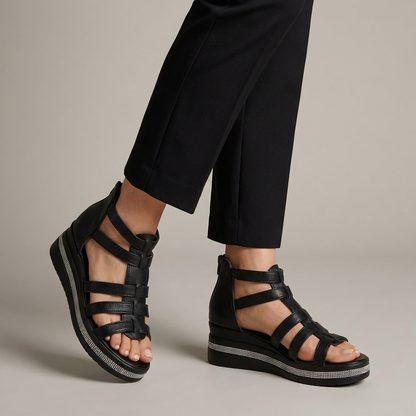 Suzanne | Sandales Strass Bride Réglable pour Été