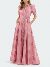 Armelline | Robe Midi Rétro Taille Haute Rose